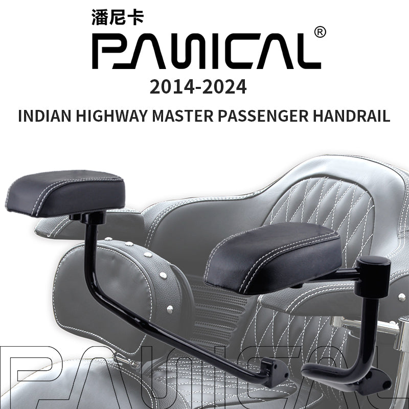 For INDIAN Roadmaster INDAN pursuit passenger armrest is blackPanical Pursuit passenger armrest for2014-2024 Indian Highway Mater passenger Handrail BLACK and Brown