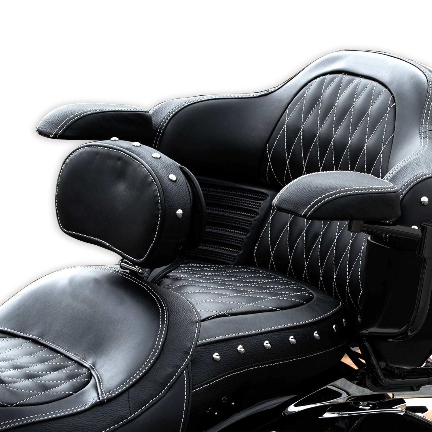 For INDIAN Roadmaster INDAN pursuit passenger armrest is blackPanical Pursuit passenger armrest for2014-2024 Indian Highway Mater passenger Handrail BLACK and Brown