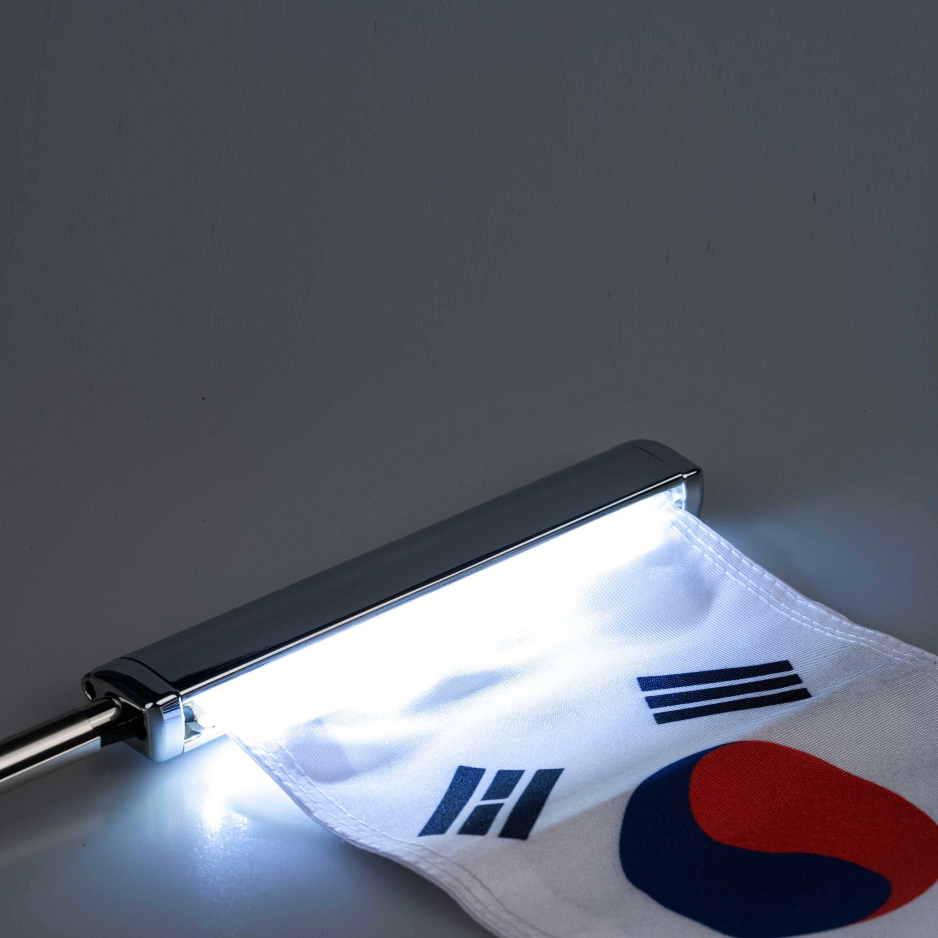 Motorcycle Accessories Chrome Pole Decorative Flag Kit Luggage Rack For Honda Goldwing GL1800 2021-2023 LED Stainless Steel