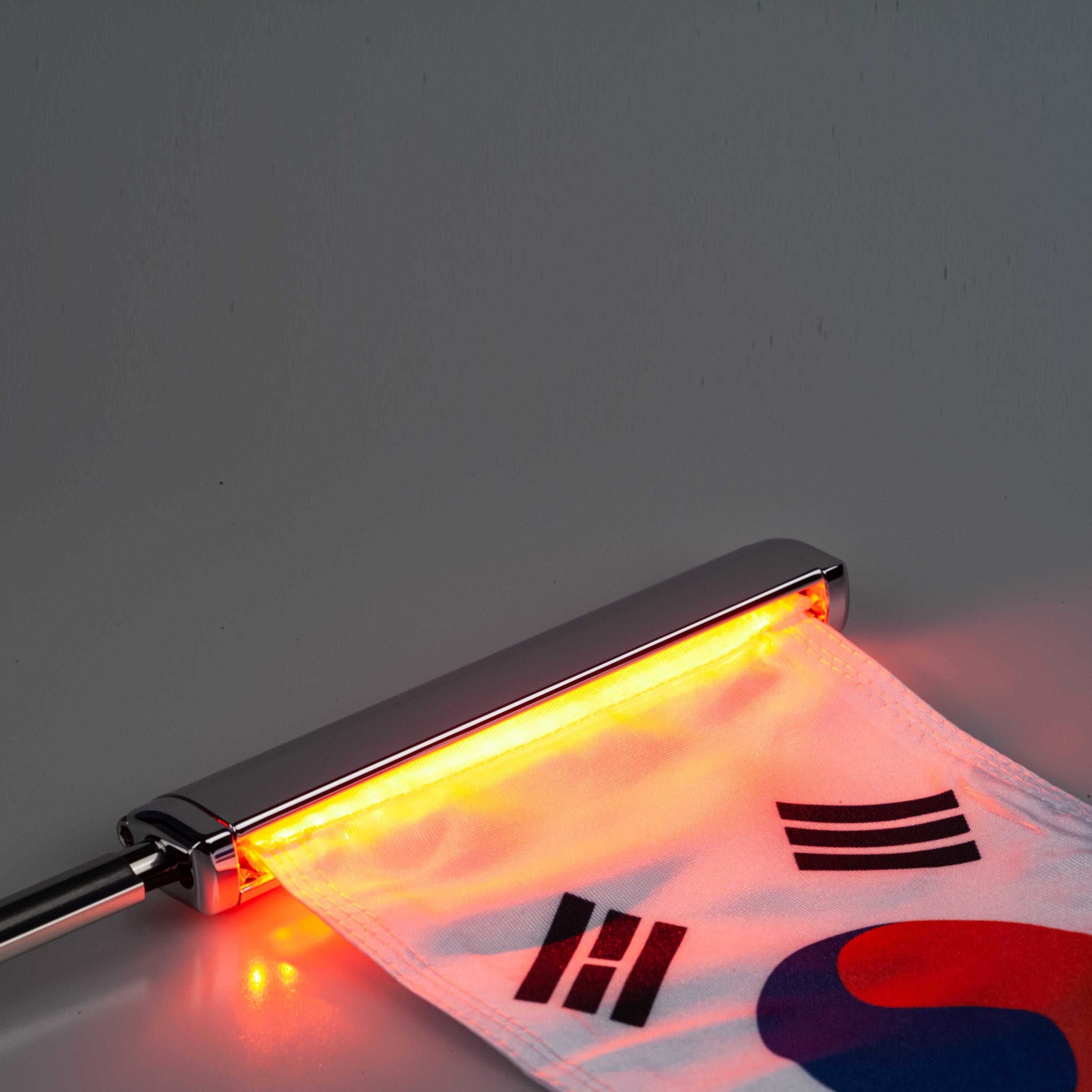 Motorcycle Accessories Chrome Pole Decorative Flag Kit Luggage Rack For Honda Goldwing GL1800 2021-2023 LED Stainless Steel