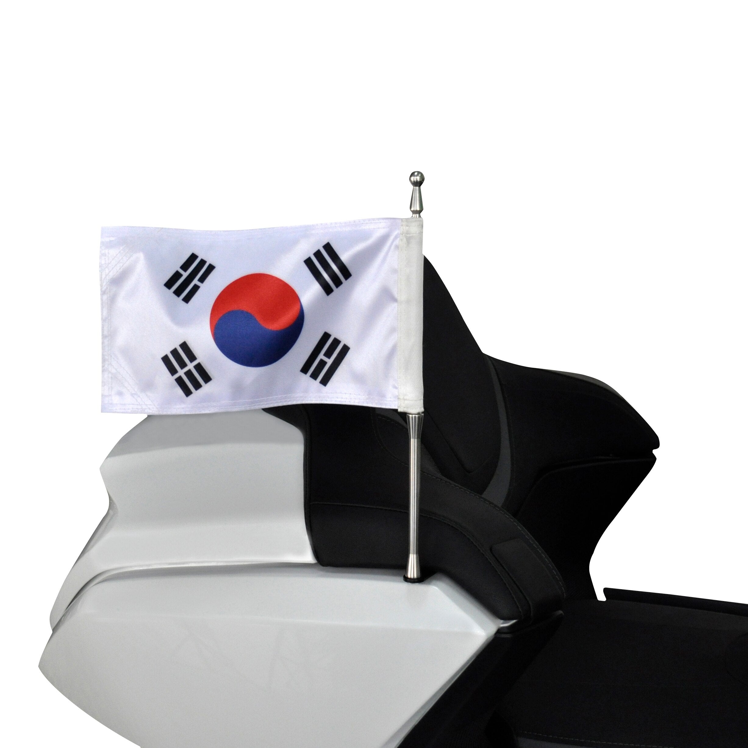 Motorcycle Trunk Left Right Flagpole Flag Set For HONDA GOLD WING 1500 1800 HG 2021-2023 L R