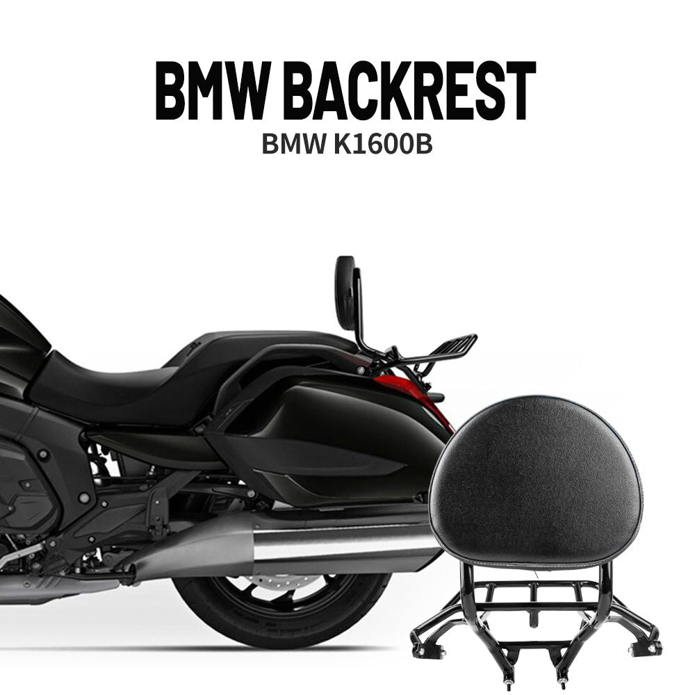 PANICAL Motorcycle Accessories Passenger Backrest Luggage Rack Sissy Bar For BMW K1600B K1600 2018-2023 Rear Leather Black