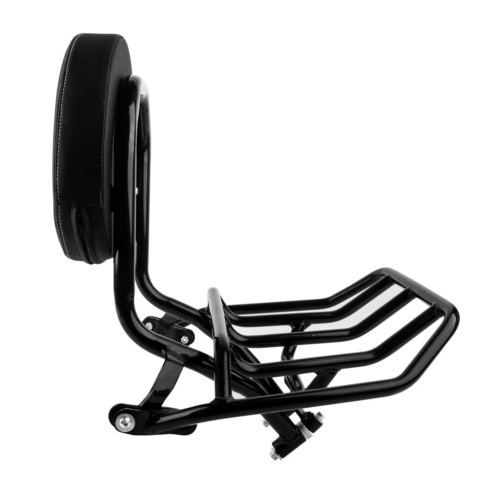 PANICAL Motorcycle Accessories Passenger Backrest Luggage Rack Sissy Bar For BMW K1600B K1600 2018-2023 Rear Leather Black