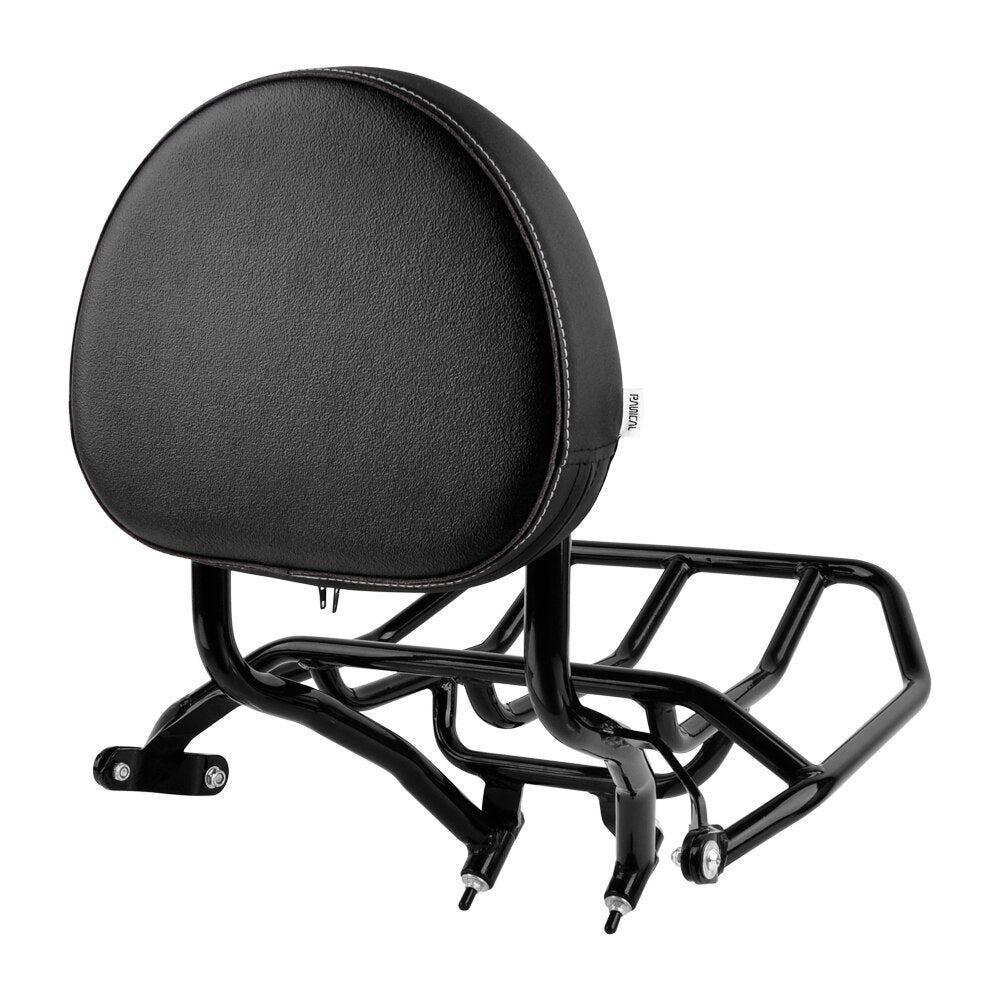 PANICAL Motorcycle Accessories Passenger Backrest Luggage Rack Sissy Bar For BMW K1600B K1600 2018-2023 Rear Leather Black