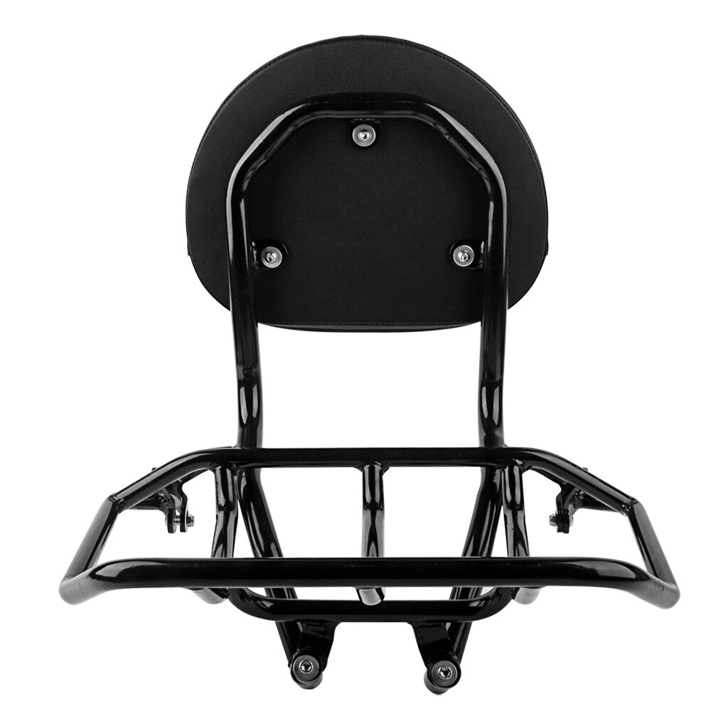 PANICAL Motorcycle Accessories Passenger Backrest Luggage Rack Sissy Bar For BMW K1600B K1600 2018-2023 Rear Leather Black