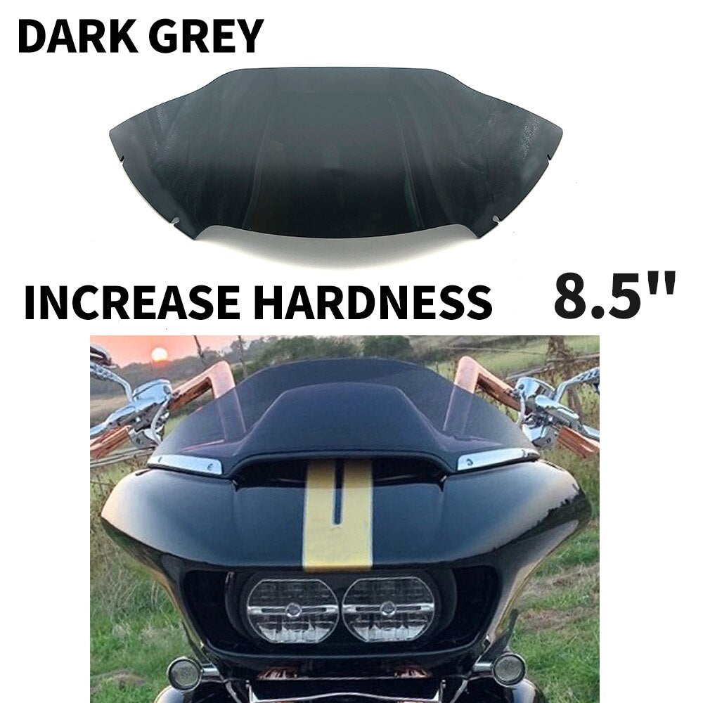 Windscreen Windshield For Harley Double Light Road Gliding Dark Gray Transparent Wind Shield Screen Exterior Parts 2015-2023 PC