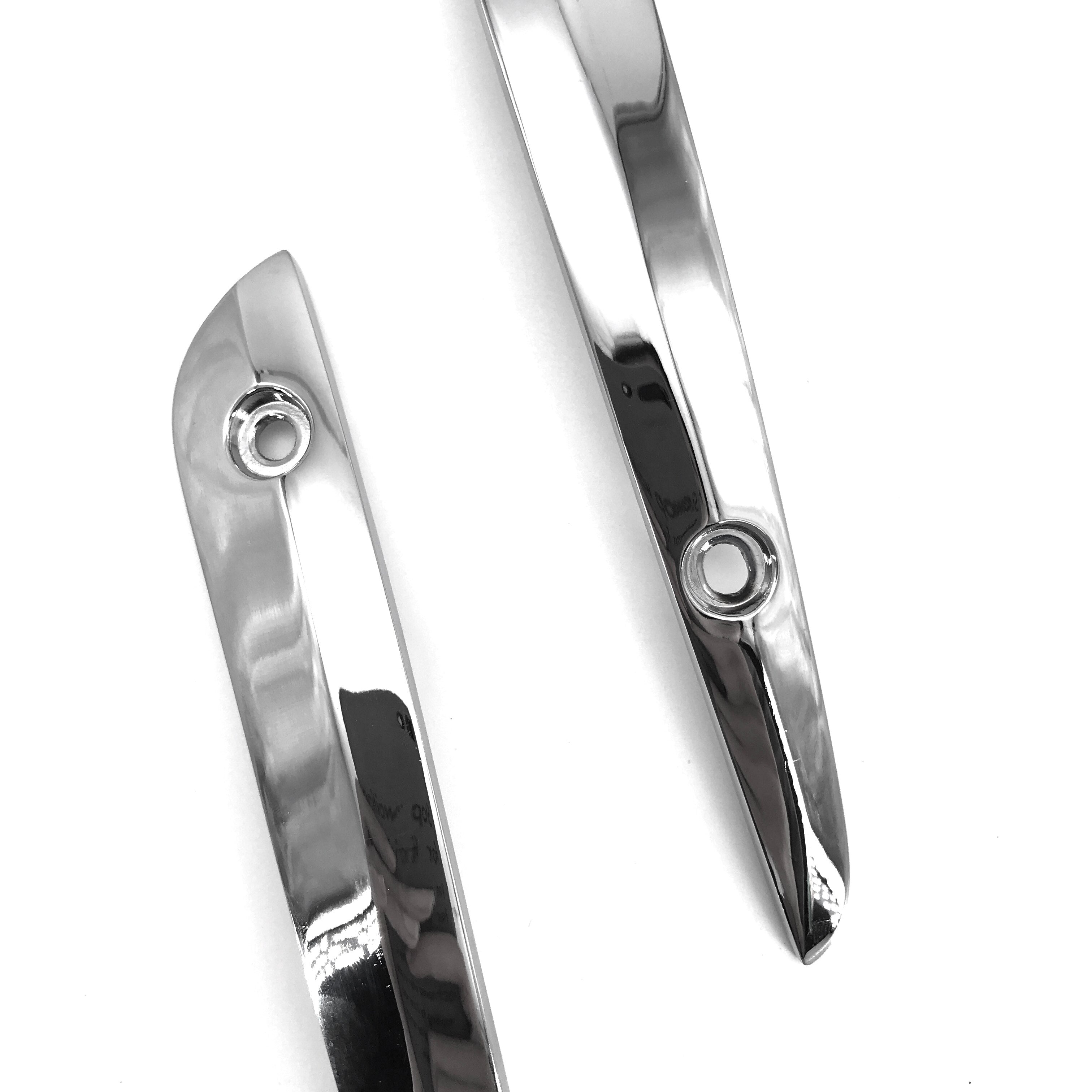 Windschutzscheiben-Windschutzscheiben-Chrom-Seitenverkleidung für Harley Double-Lamp Gliding Motorrad 2015–2023