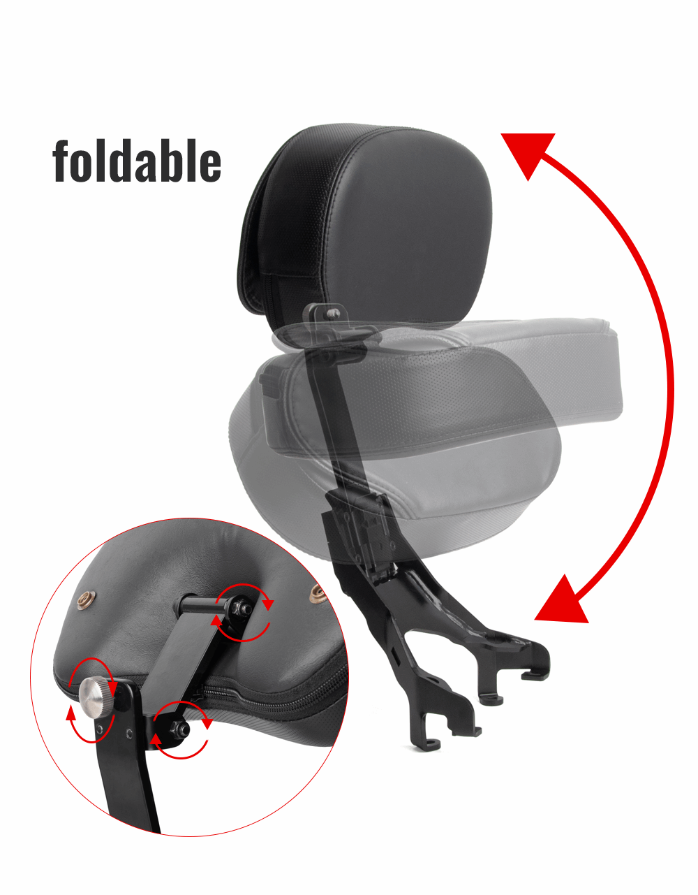 2014-2024 For Indian Travel Series Detachable Seat Support Rider Backrest Sissy Bar Motorcycle Accessories Black Rider Back