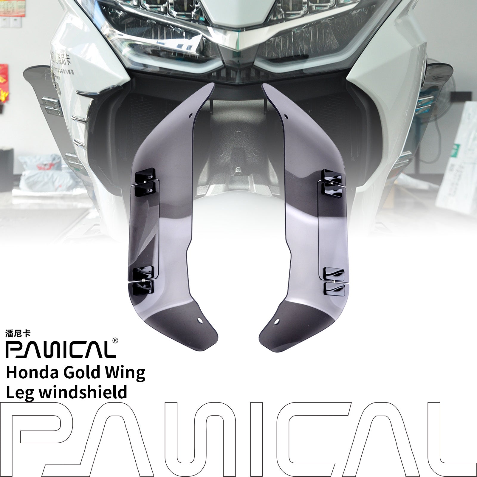 PANICAL for Honda Gold Wing GL1800 F6B 2018-2025 Motorcycle Leg Spoiler Side Wing Windshield Adjustable Air Fairing