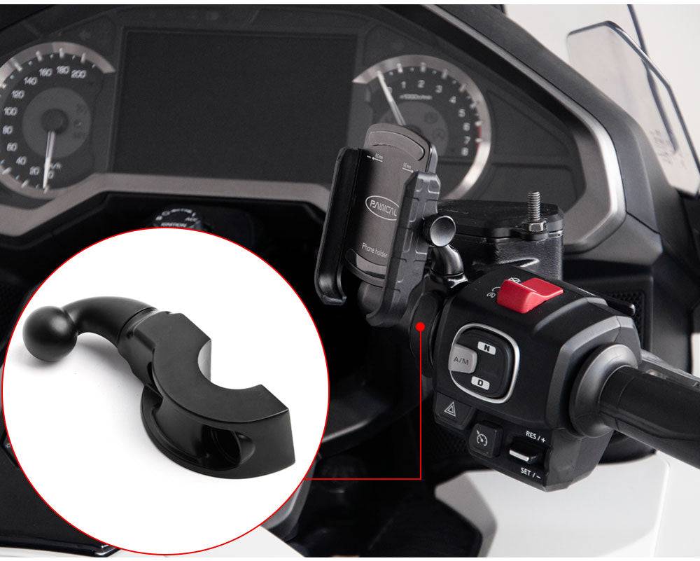 Motorcycle Handlebar Side Accessory Mount Holder Bracket Adapter For 1500 GL1800 F6B 1988-2023