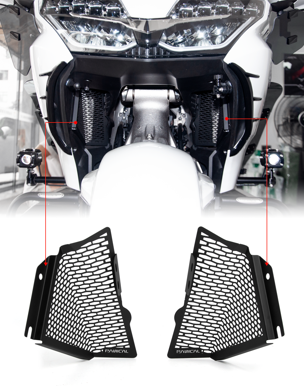 PANICAL Water tank protection  net FOR Honda Gold Wing  GL 1800 F6B 2018~2024 SUS 304  stainless  steel