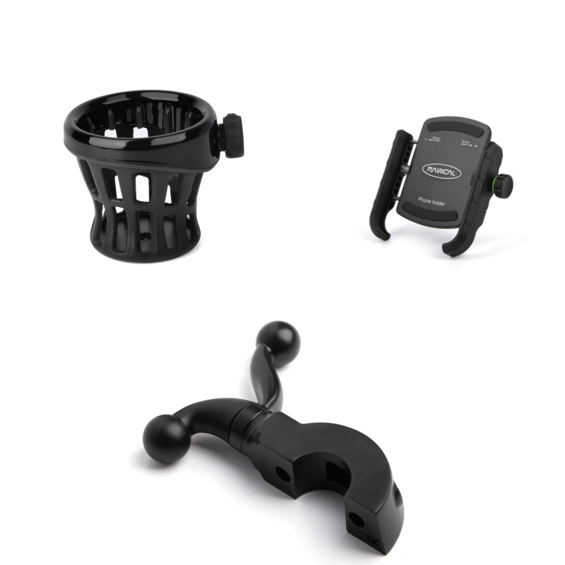 Motorcycle Handlebar Side Accessory Mount Holder Bracket Adapter For 1500 GL1800 F6B 1988-2023