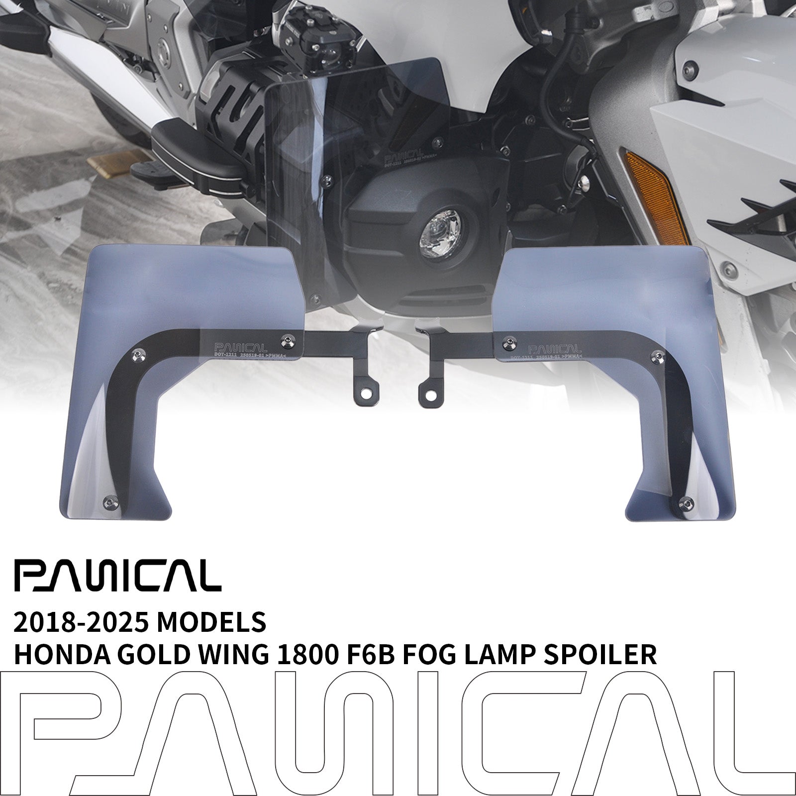 PANICAL For Honda Gold Wing GL1800 DCT F6B 2018-2025 Motorcycle Fog Light Air Fairing Air Deflector Spoiler PMMA Windshield