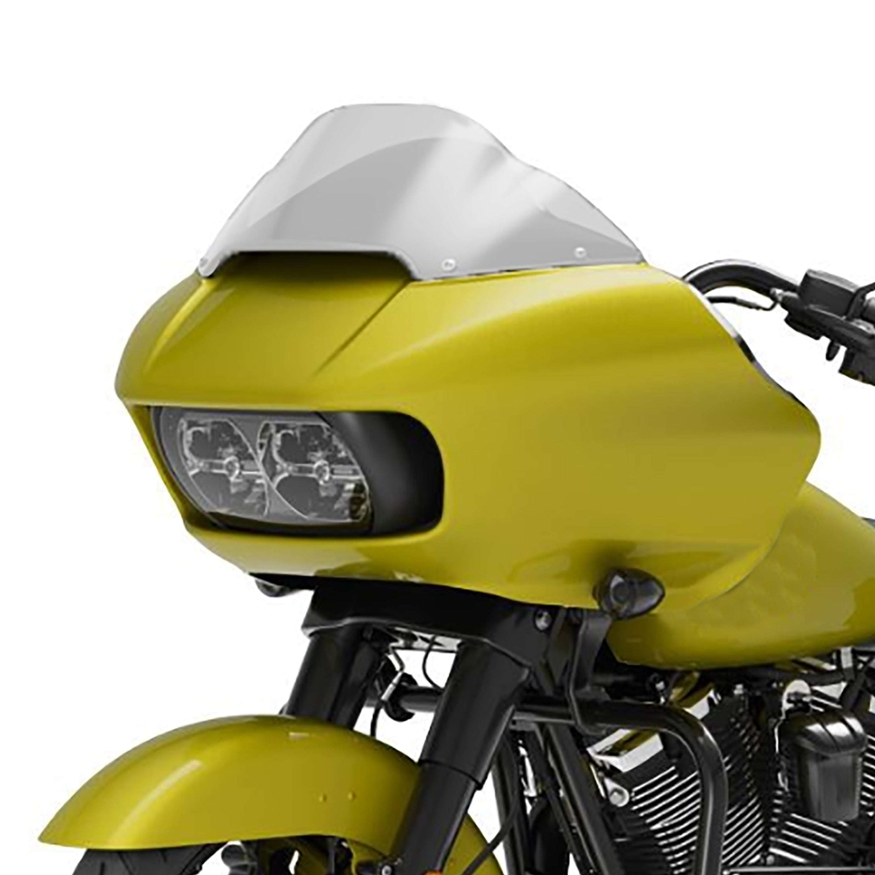 For 2015-2023 Harley-Davidson Road Glide 8.5 Inch Dual Light Transparent Short Windshield Motorcycl Windscreen