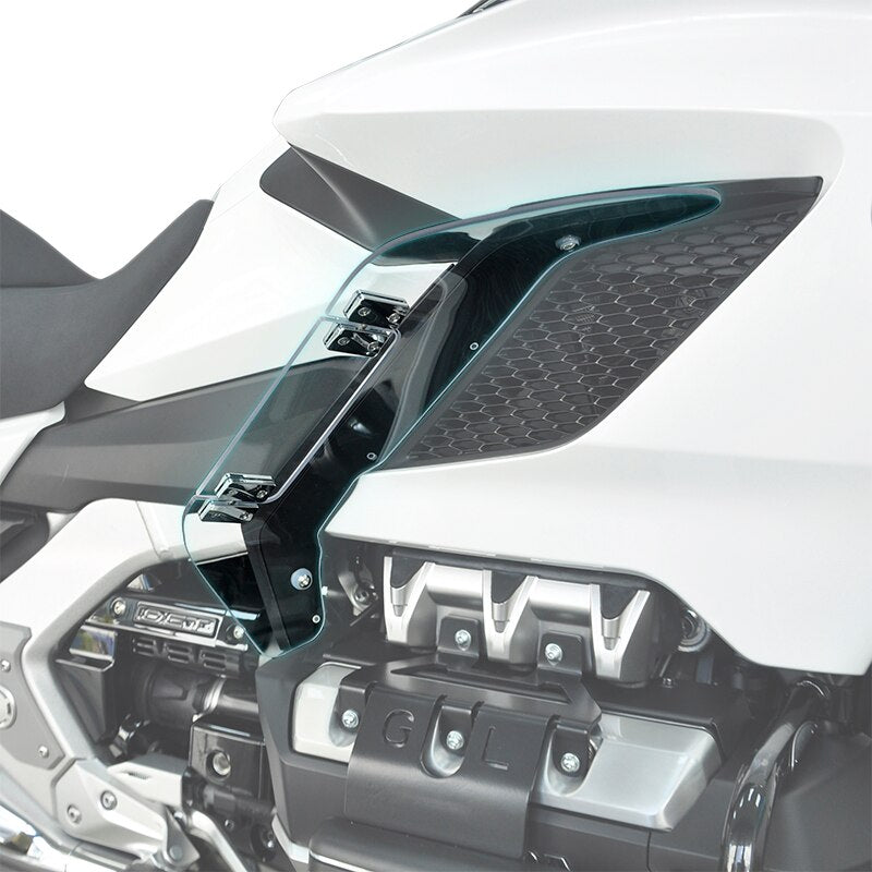 Smoke Gray Adjustable Air Deflector Windshield Leg Guards Fairings for Honda Goldwing GL1800 GL1800B F6B 2018-2023 PC Nondestructive iInstallation