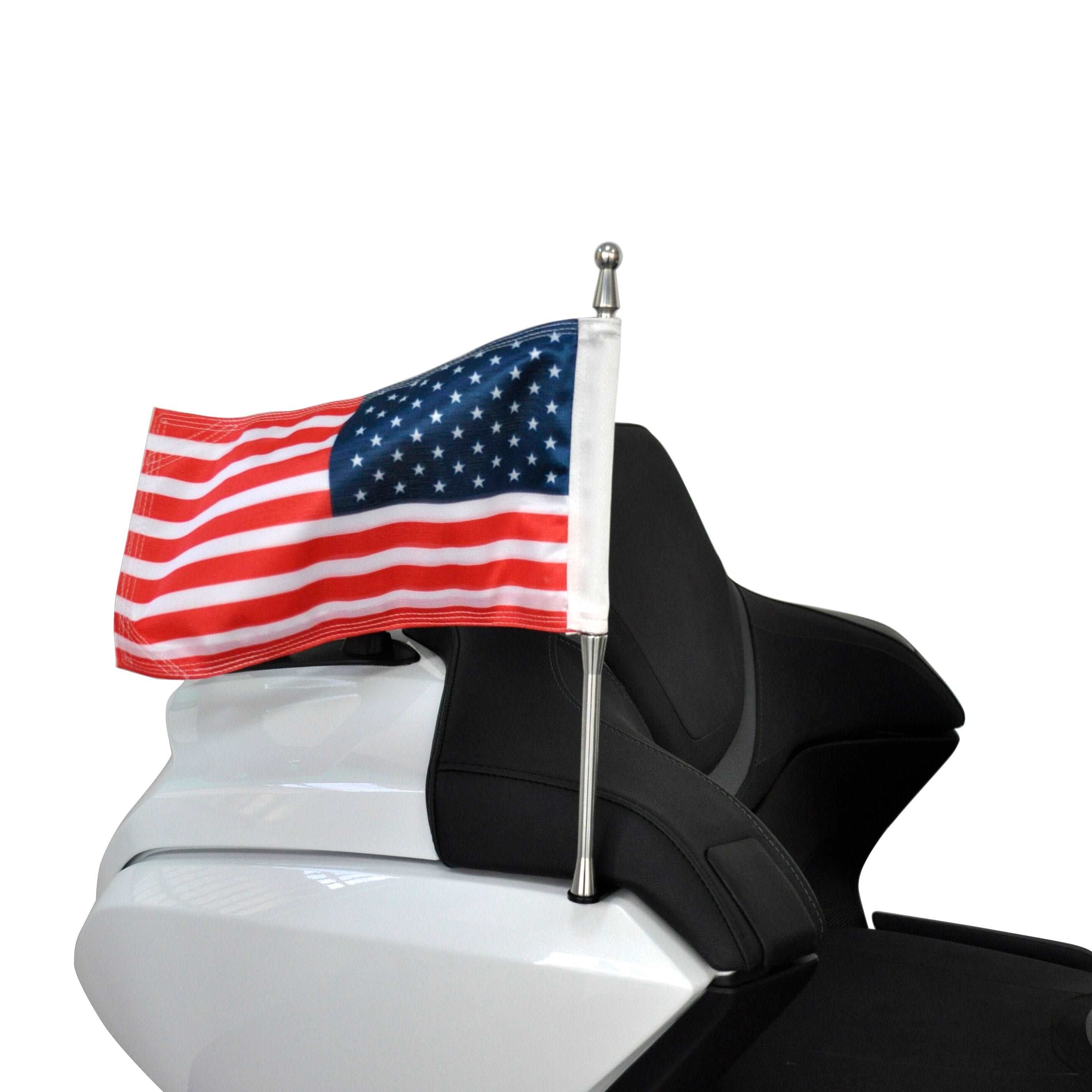 Motorcycle High Quality Trunk Left Right Flagpole Flag Set For Honda Gold Wing 1500 1800 MG 2021-2023 L R