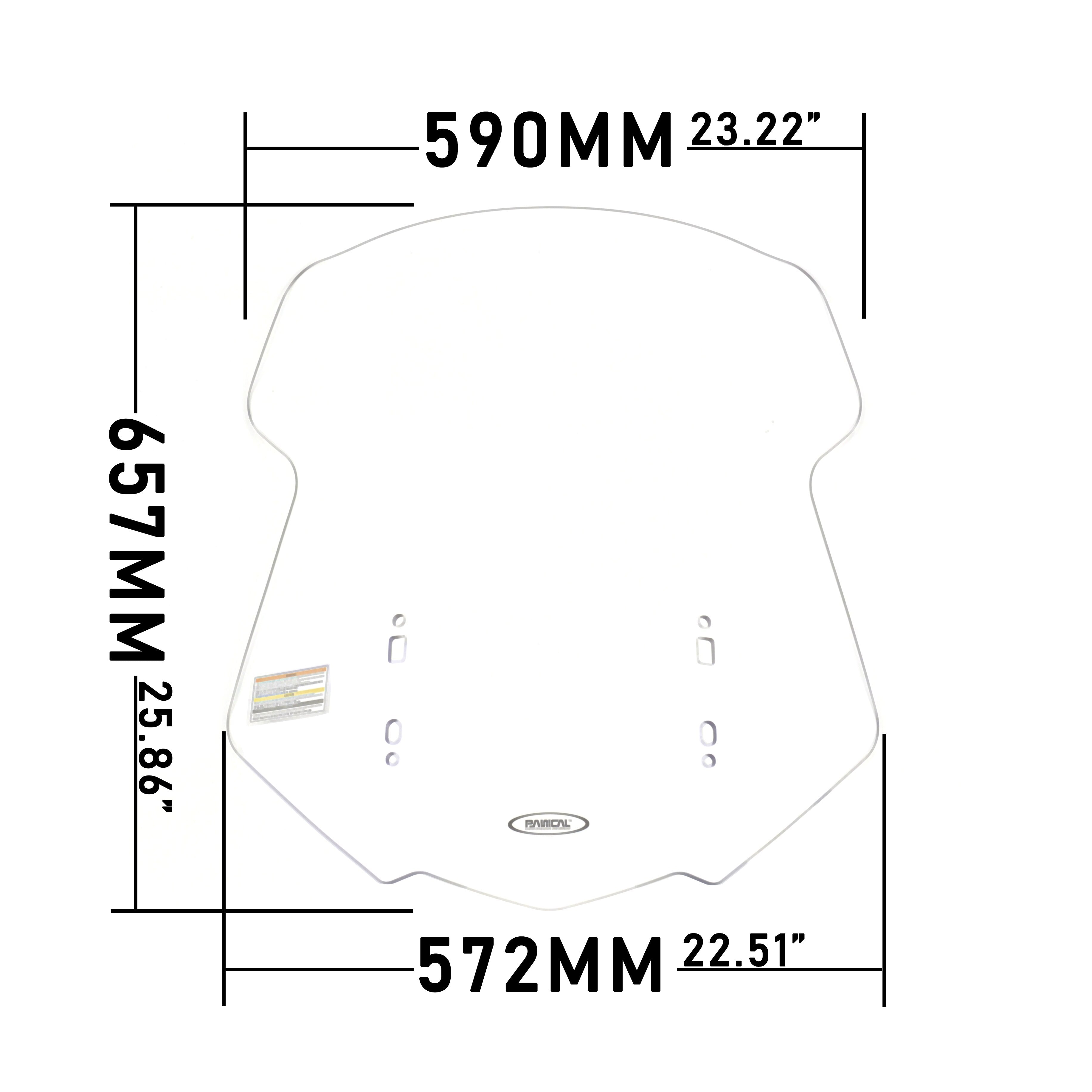 HEIGHTENING ENLARGING FRONT WINDSHIELD