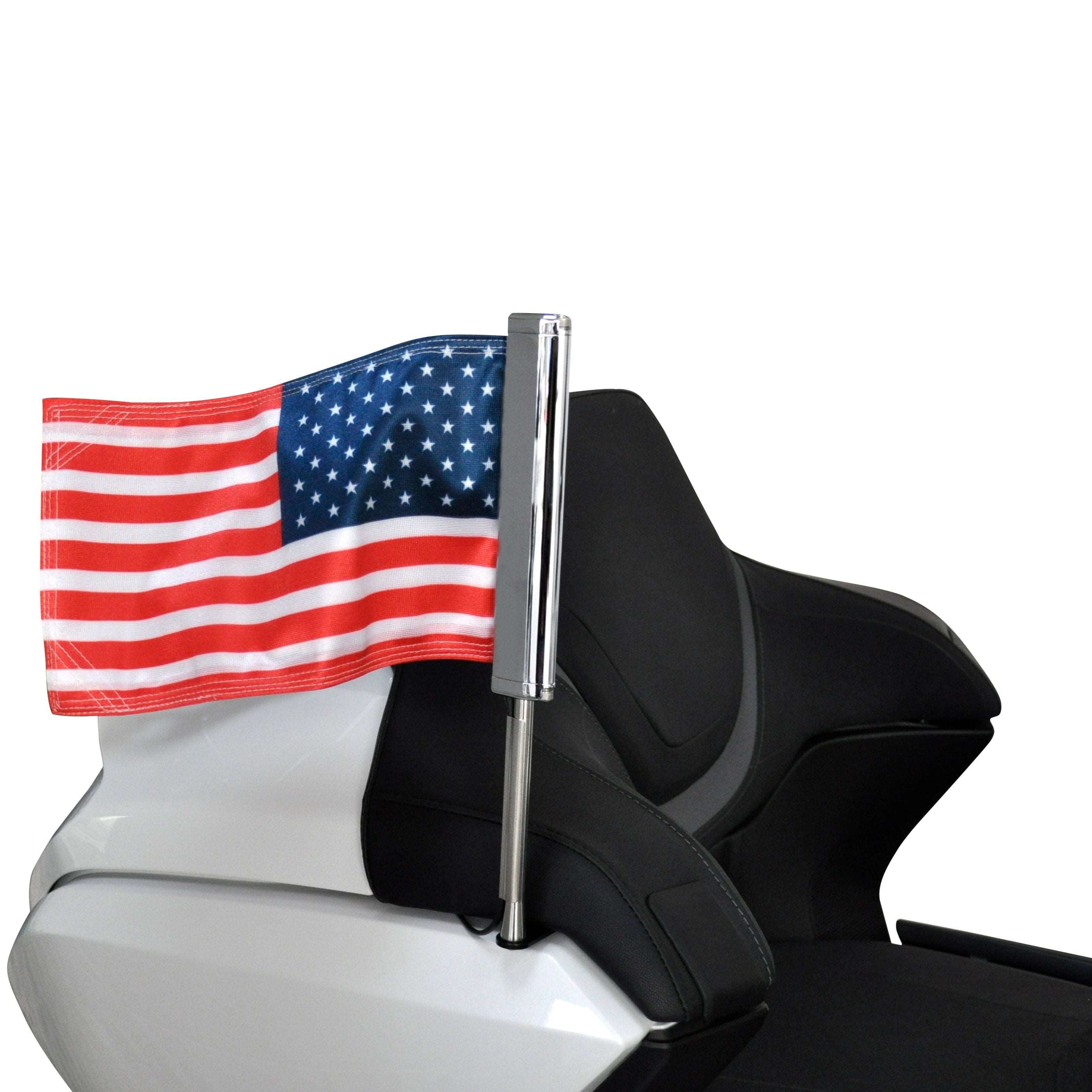 Flag With LED Strip Chrome Flag Set For Honda Goldwing GL1800 Motorcycle 2021-2023