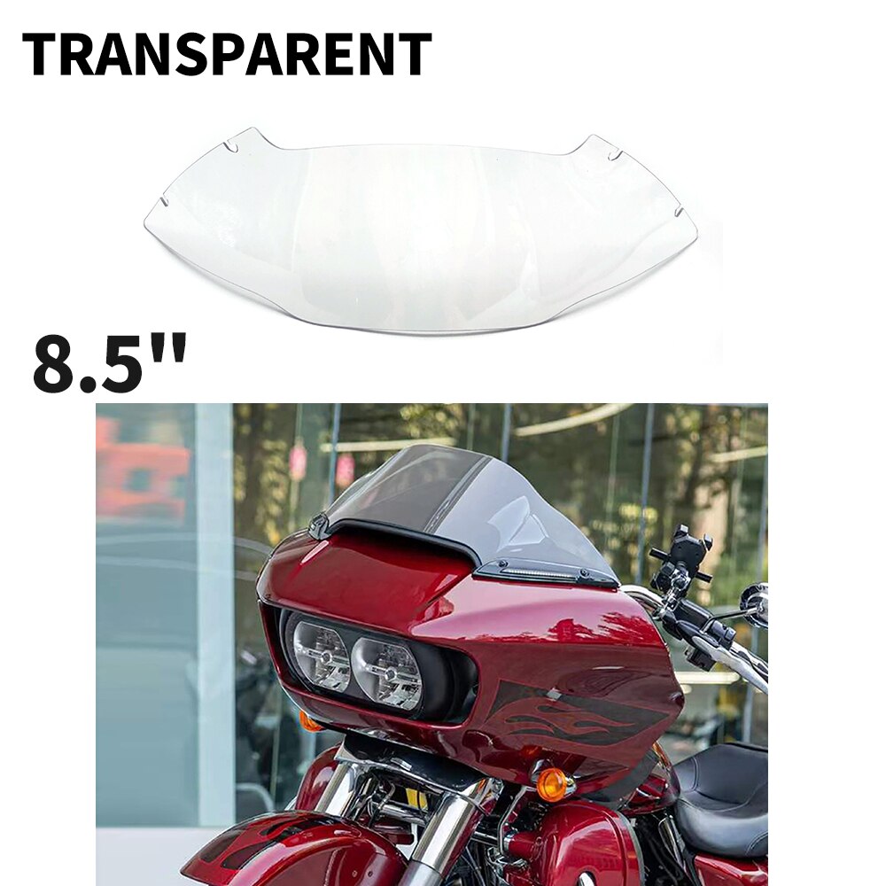 Windscreen Windshield For Harley Double Light Road Gliding Dark Gray Transparent Wind Shield Screen Exterior Parts 2015-2023 PC