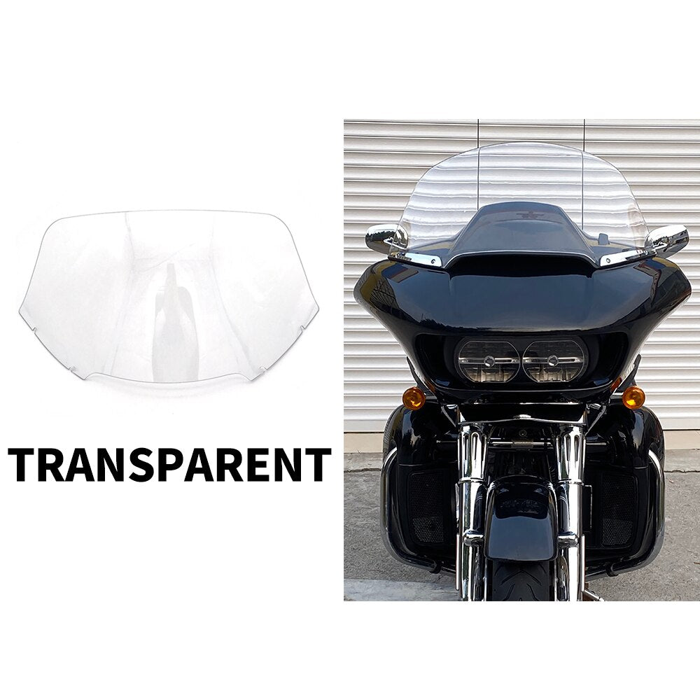 Windscreen Windshield For Harley Double Light Road Gliding Dark Gray Transparent Wind Shield Screen Exterior Parts 2015-2023 PC